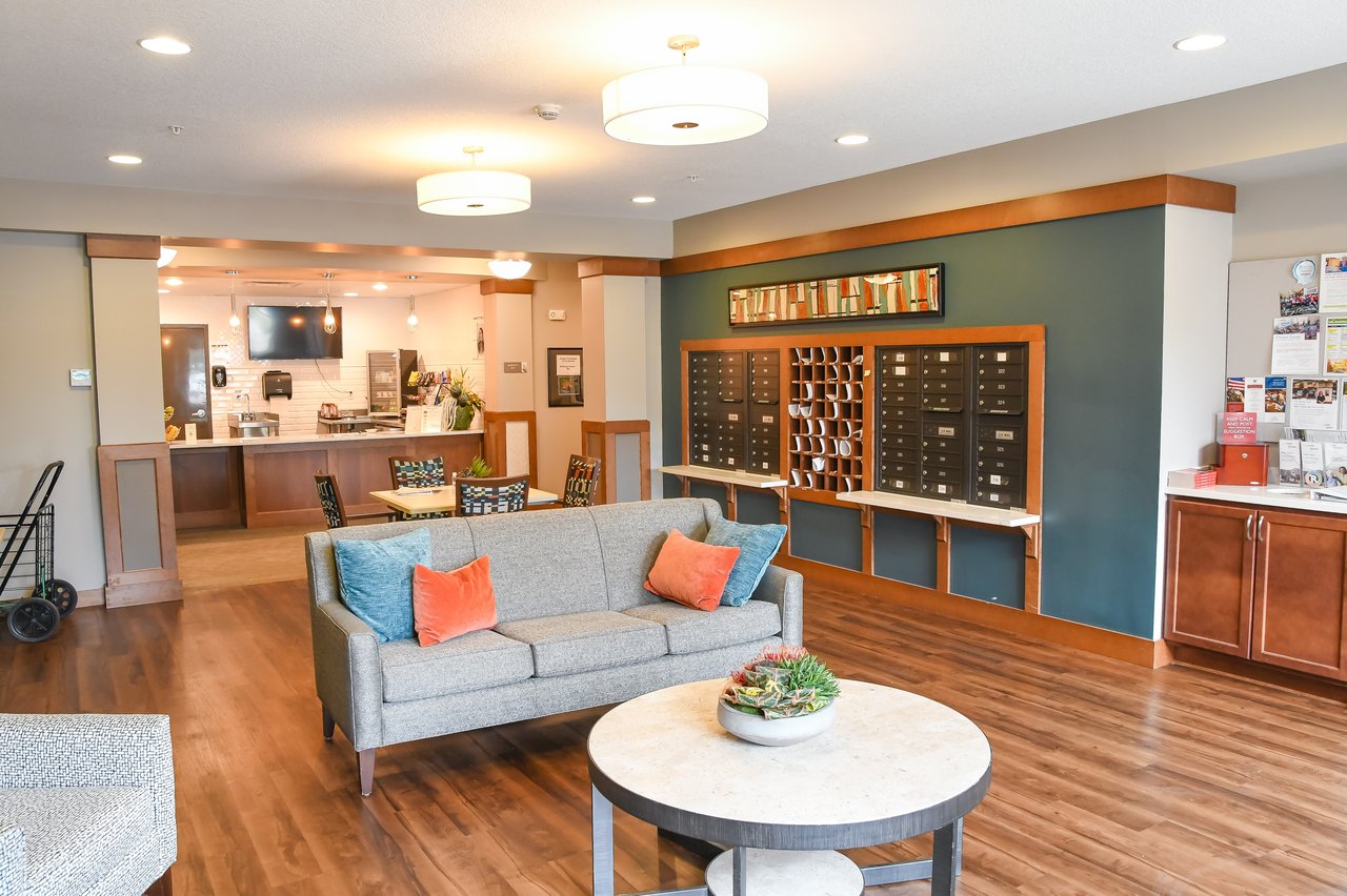 mailboxes in lobby