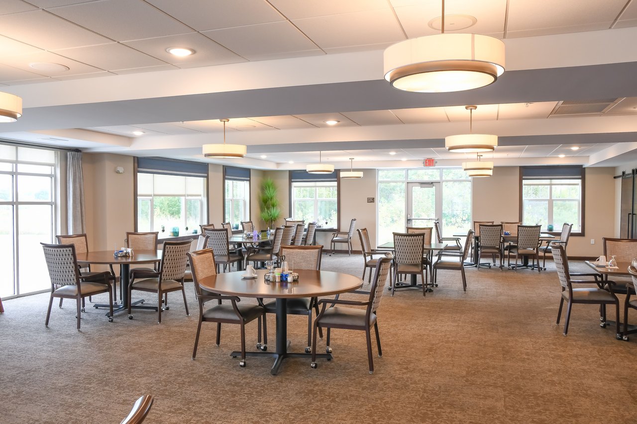 conference room with tables and chairs